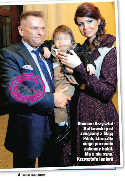 Krzysztof Rutkowski z obecną partnerką Mają Pilch, z którą ma Krzysztofa juniora Krzysztof Rutkowski z obecną partnerką Mają Pilch, z którą ma Krzysztofa juniora