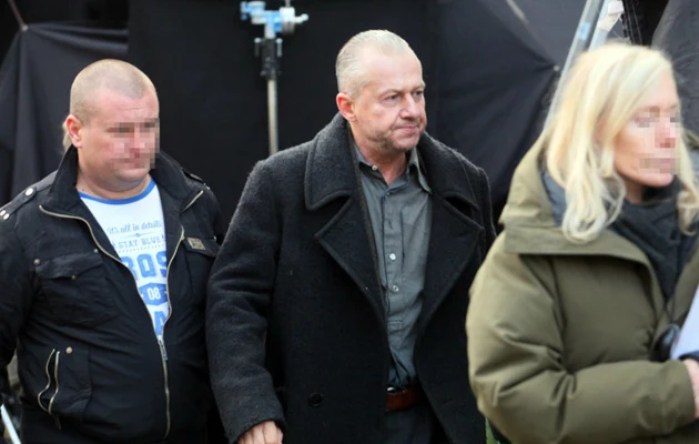 Bogusław Linda na planie filmowym w Łodzi Bogusław Linda na planie filmowym w Łodzi