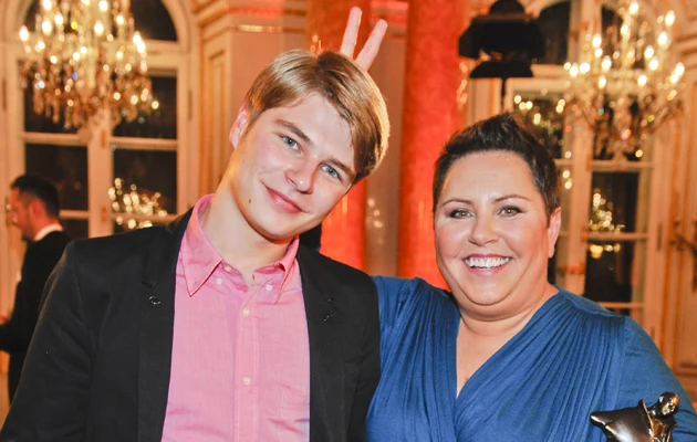 Dorota Wellman z synem Dorota Wellman z synem