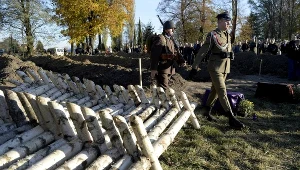 Pogrzeb polskich żołnierzy na Ukrainie