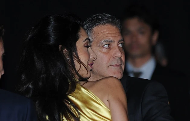 George Clooney z żoną George Clooney z żoną