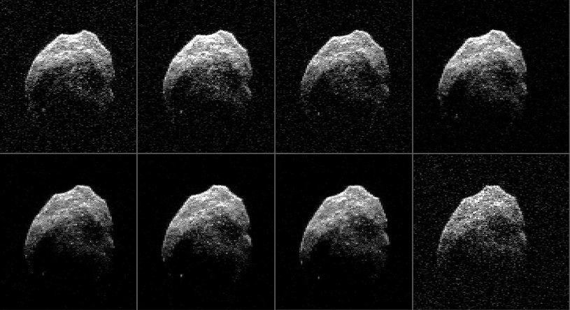 Obraz planetoidy zarejestrowany w chwili, gdy była od 690 do 710 tysięcy kilometrów od Ziemi