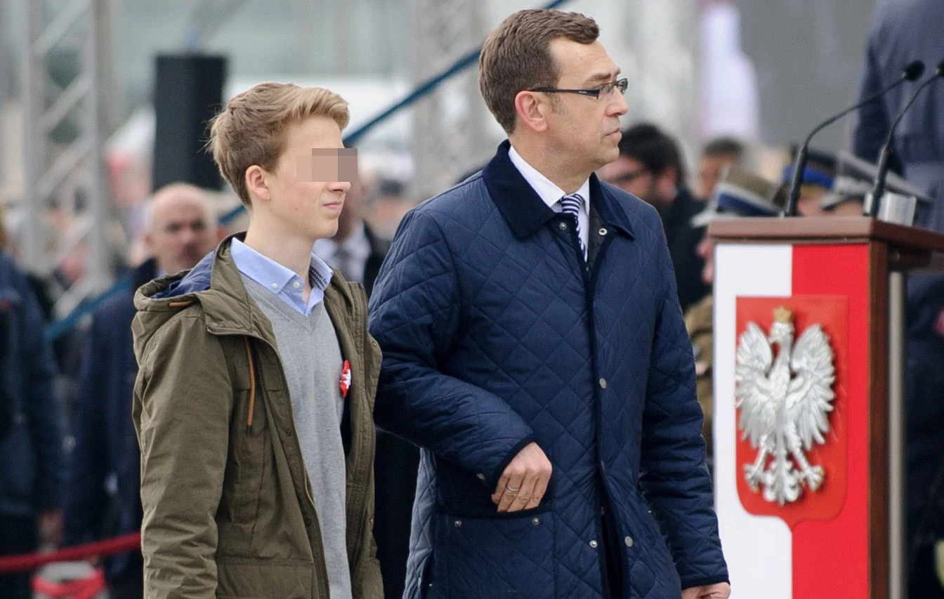 Maciej Orłoś z synem Maciej Orłoś z synem