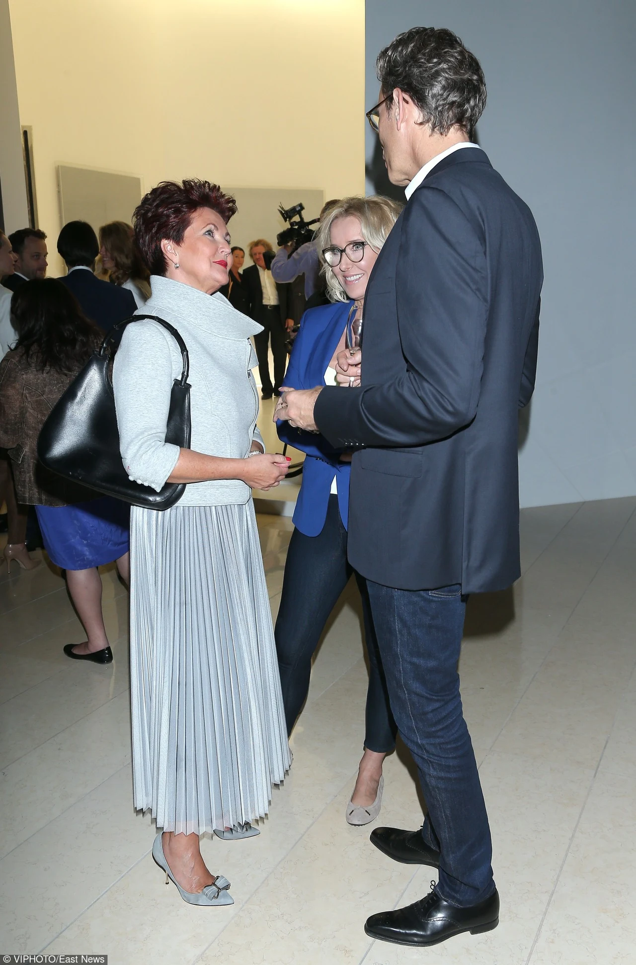 Agata Młynarska z mężem i Jolantą Kwaśniewską