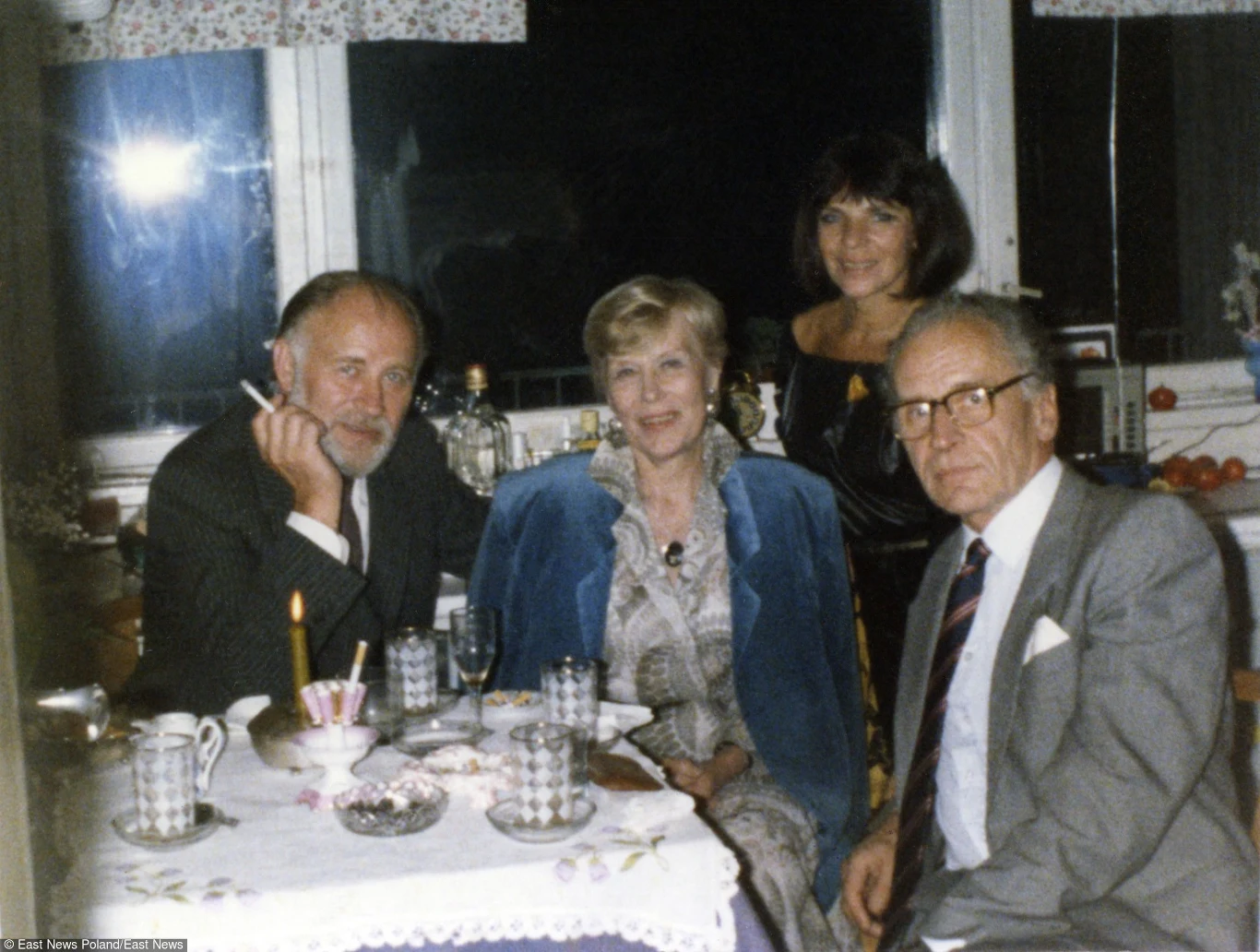 Mirosława Dubrawska i Zygmunt Hübner w odwiedzinach u Sławy Przybylskiej i Jana Krzyżanowskiego, sierpień '86 