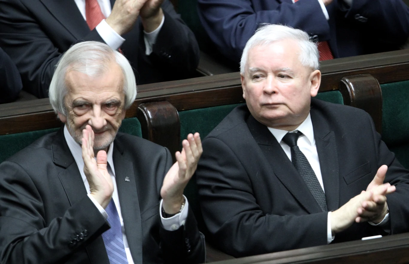 Szef KP PiS Ryszard Terlecki i prezes PiS Jarosław Kaczyński