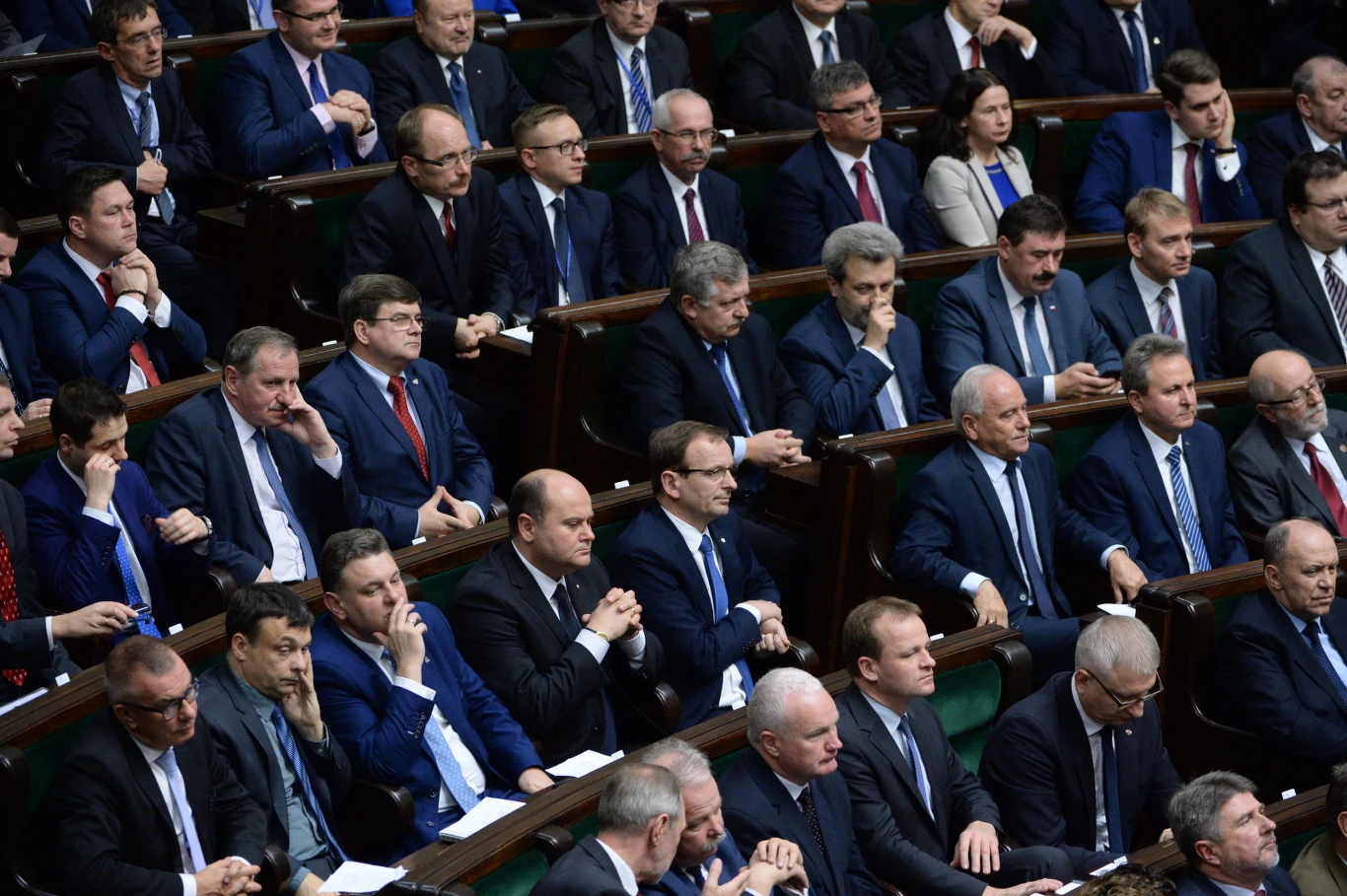 Sala obrad. Pierwsze posiedzenie Sejmuj VIII kadencji