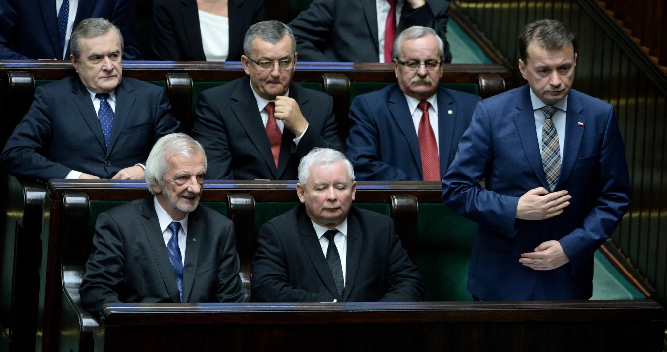 Kandydat na ministra spraw wewnętrznych i administracji Mariusz Błaszczak składa ślubowanie poselskie