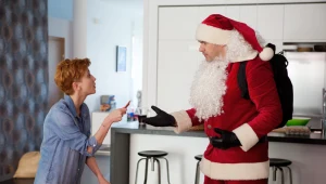 Katarzyna Zielińska i Tomasz Karolak w filmie "Listy do M 2"