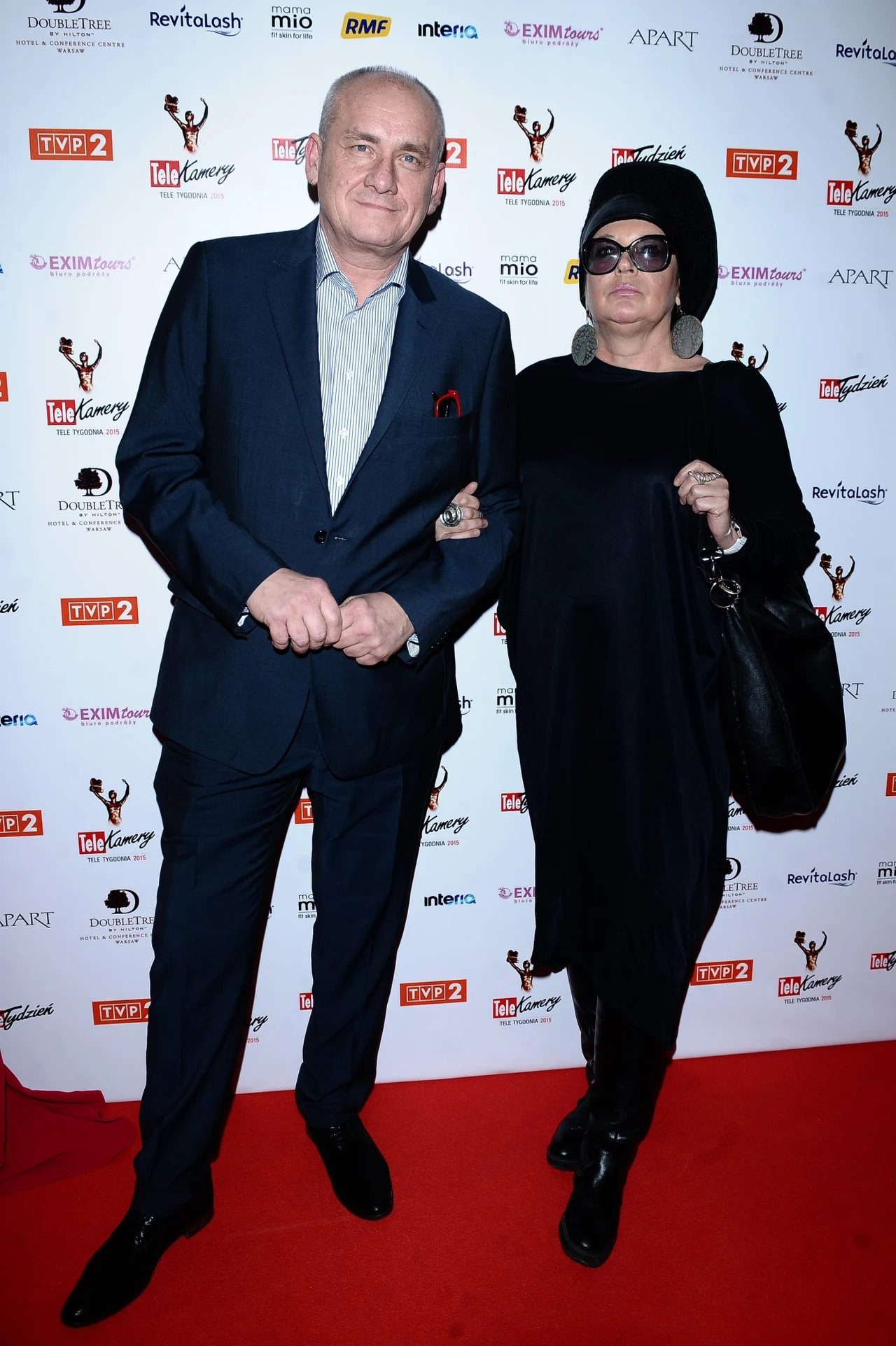 Michał Olszański z żoną na rozdaniu Telekamer Michał Olszański z żoną na rozdaniu Telekamer
