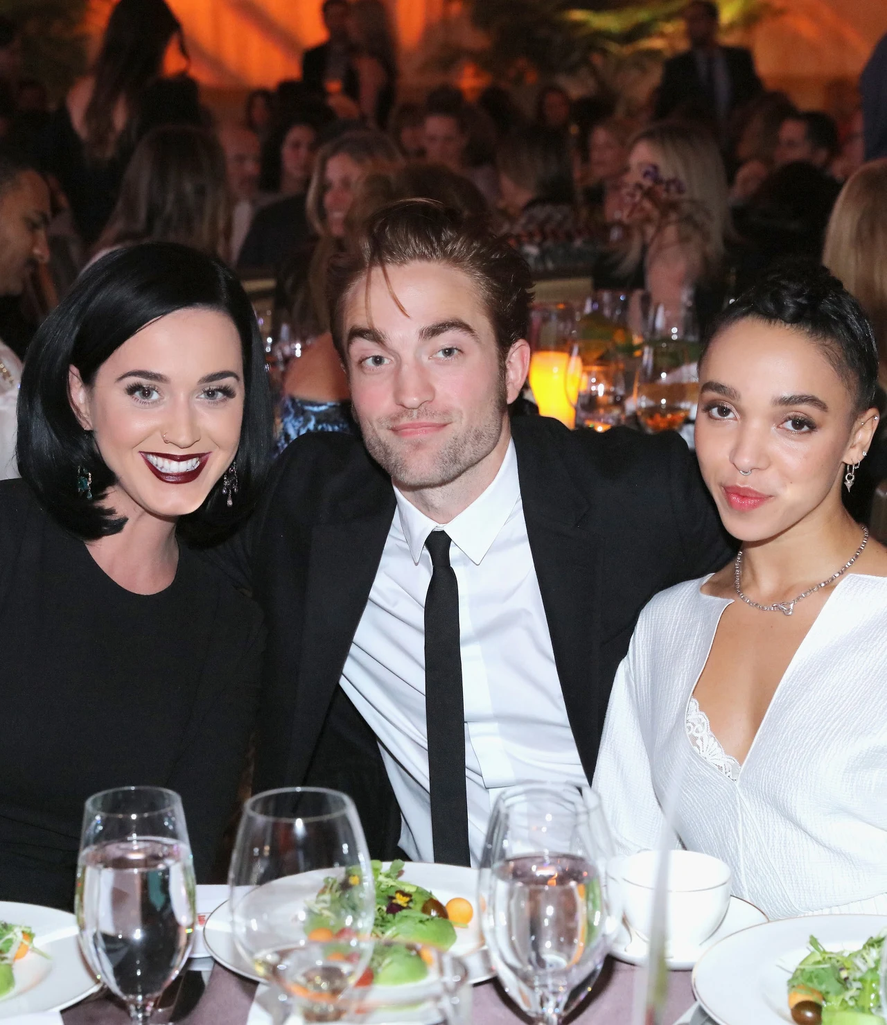 Robert Pattinson i FKA Twigs, na zdj. z Katy Perry