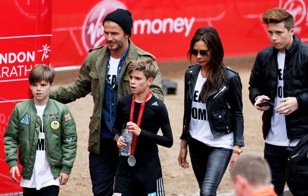 David Beckham z rodziną