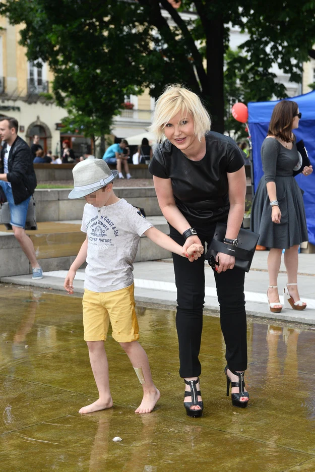 Joanna Racewicz z synem