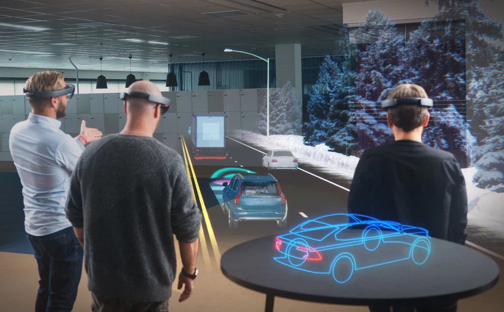 Prezentacja działania systemu City Safety przy pomocy HoloLens