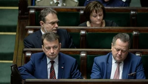 Mariusz Błaszczak i Jarosław Zieliński - minister i wiceminister spraw wewnętrznych i administracji 