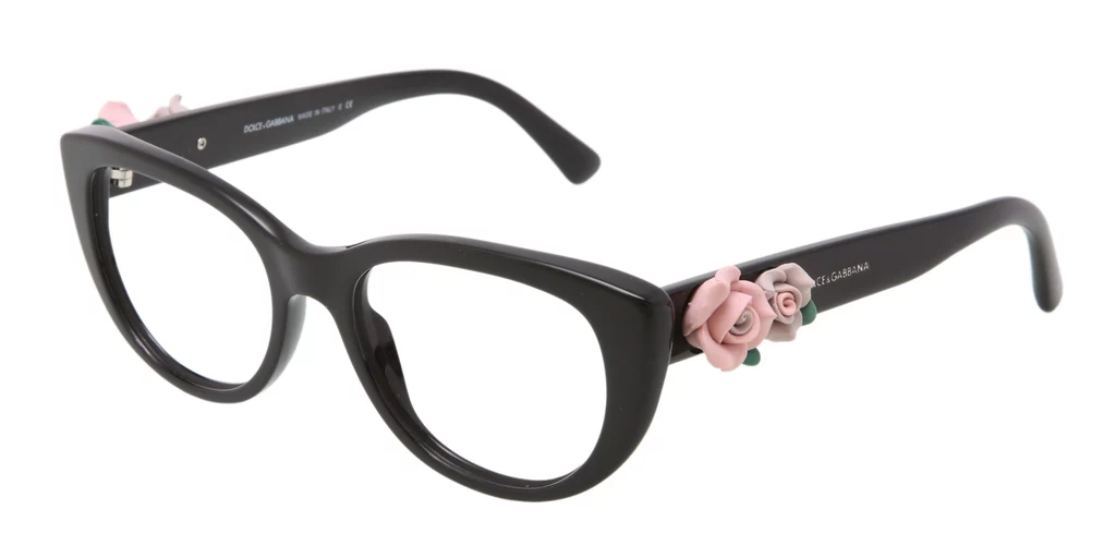 Oprawki Dolce&Gabbana z kolekcji Flowers charakteryzują zauszniki zdobione ręcznie formowanymi, trójwymiarowymi kwiatami w pastelowych kolorach Oprawki Dolce&Gabbana z kolekcji Flowers charakteryzują zauszniki zdobione ręcznie formowanymi, trójwymiarowymi kwiatami w pastelowych kolorach