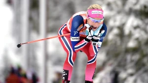 Norweżka Therese Johaug na trasie zawodów PŚ