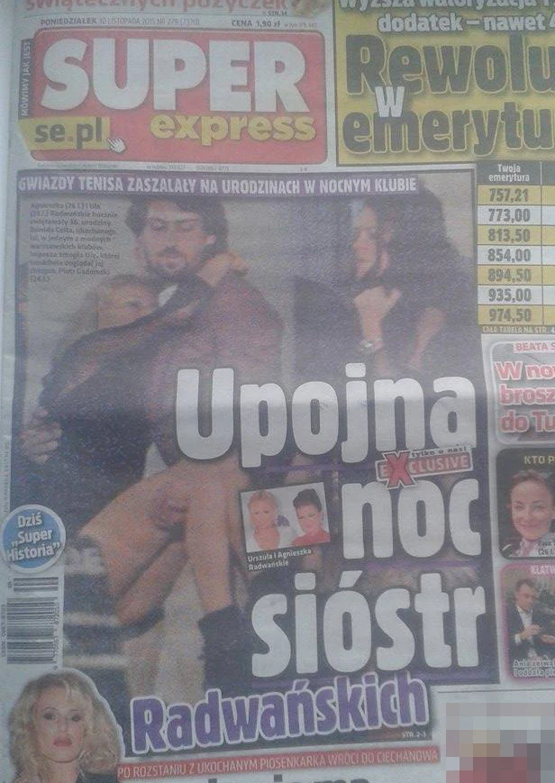 Siostry Radwańskie na okładce "Super Expressu"
