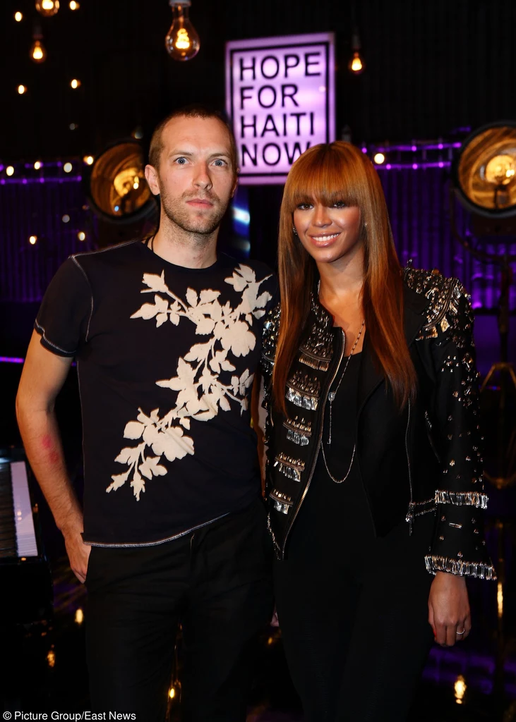 Chris Martin (Coldplay) i Beyonce w 2010 roku