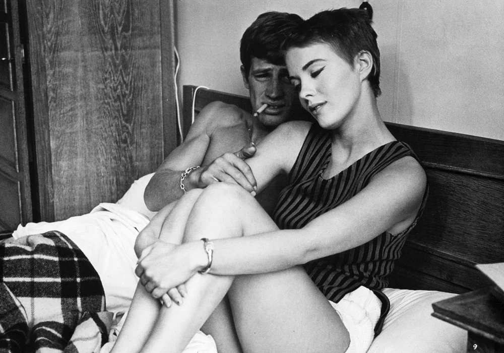 Jean-Paul Belmondo i Jean Seberg w filmie "Do utraty tchu" (1960)