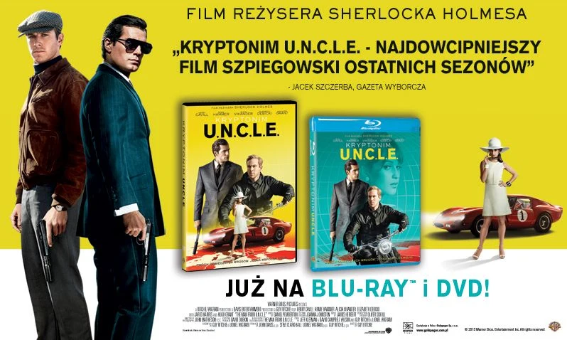 Dystrybutorem filmu „Kryptonim U.N.C.L.E.” na płytach DVD i Blu-ray jest Galapagos Films