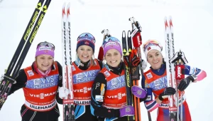 Maiken Caspersen Falla, Ingvild Flugstad Ostberg, Therese Johaug i Heidi Weng