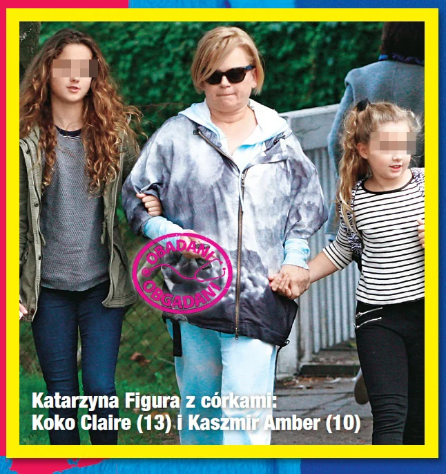 Katarzyna Figura z córkami Katarzyna Figura z córkami
