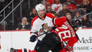 Jaromir Jagr w meczu z New Jersey Devils