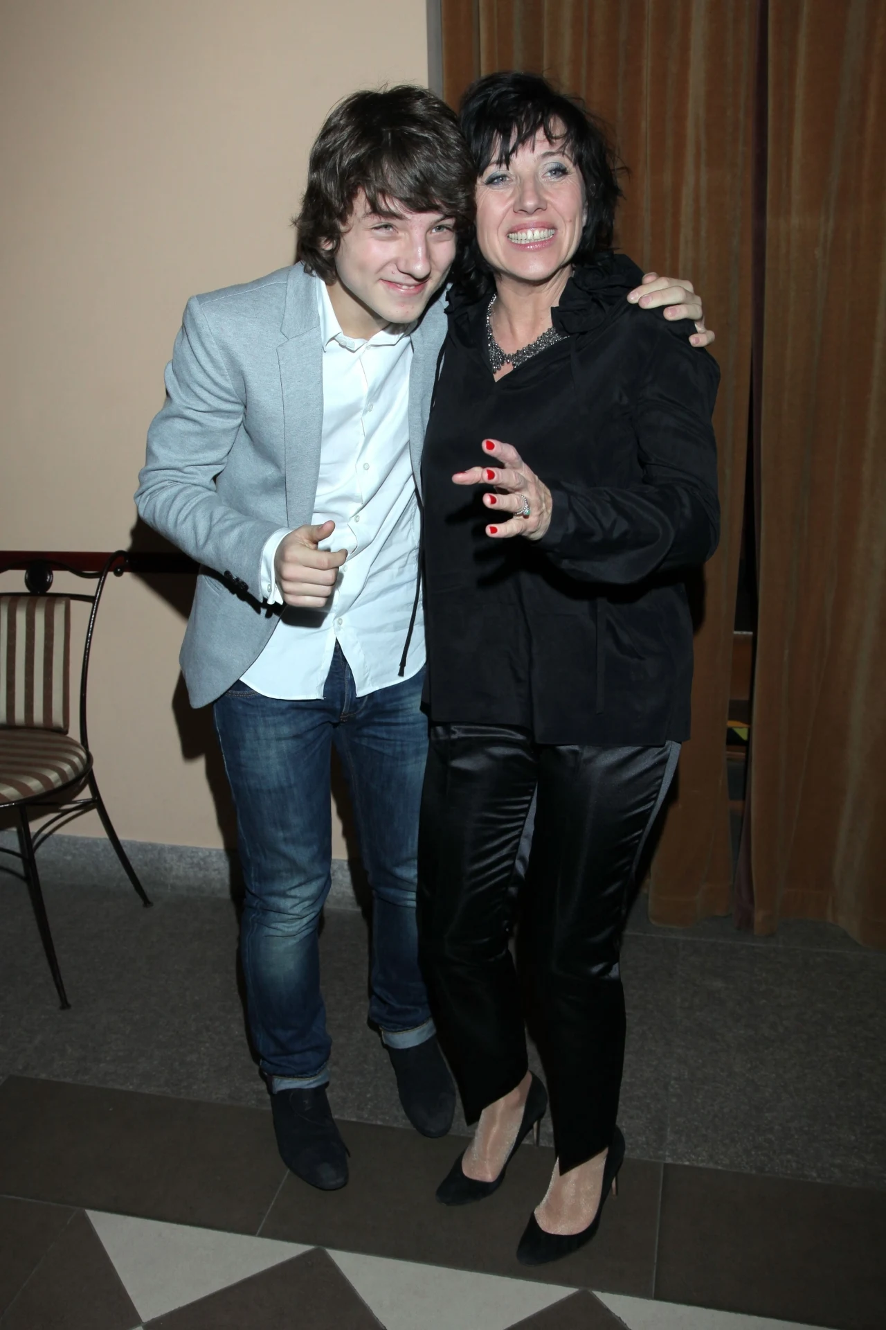 Hanna Śleszyńska z młodszym synem