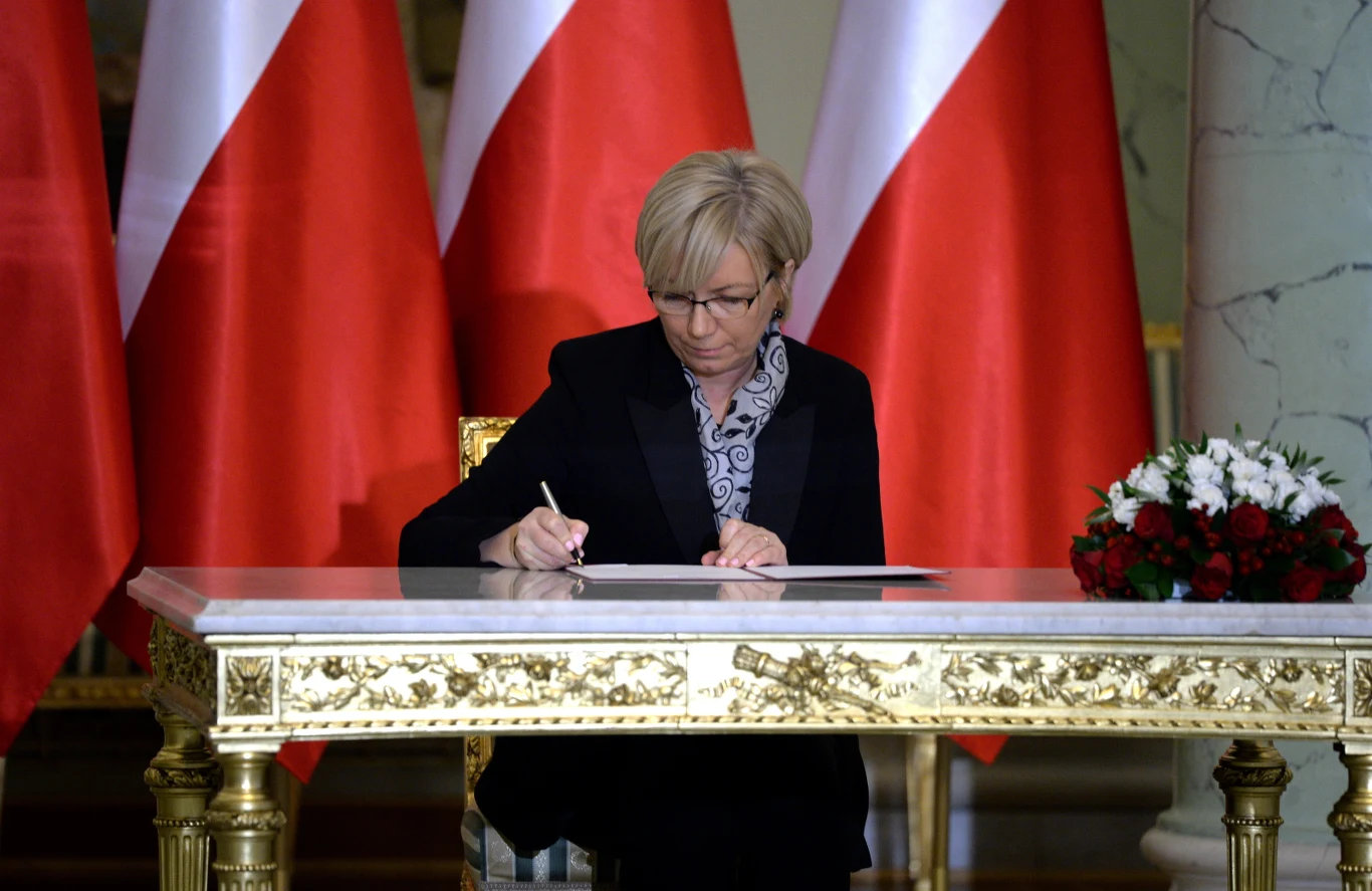 Julia Przyłębska podczas zaprzysiężenia na sędziego Trybunału Konstytucyjnego