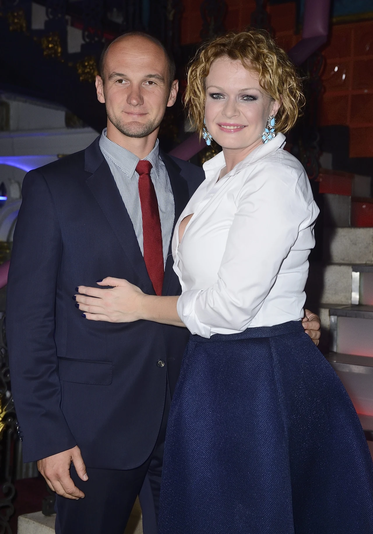 Daria Widawska z mężem