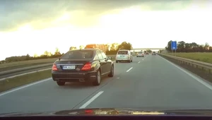 Autostrada A4 - wszyscy chcą jechać lewym pasem