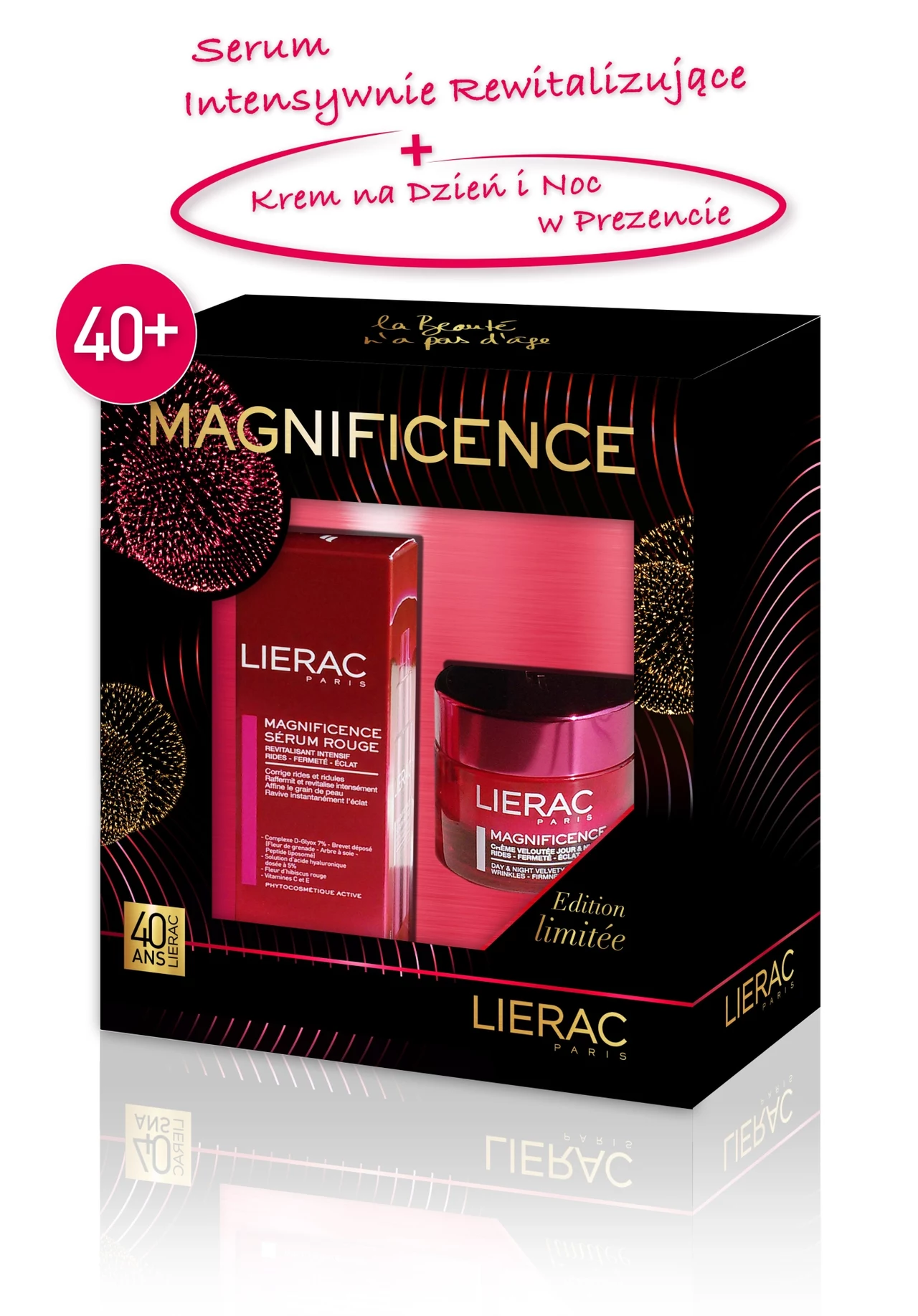 LIERAC MAGNIFICENCE dla wszystkich kobiet po 40. roku życia, które pragną przeciwdziałać procesom starzenia się skóry i jak najdłużej zachować piękno i młodość. To prawdziwy koncentrat młodości, który niweluje efekty upływającego czasu u samego źródła, zapewniając skórze jędrność i blask. Sprawdź