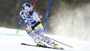 Lindsay Vonn na trasie sobotnich zawodów.