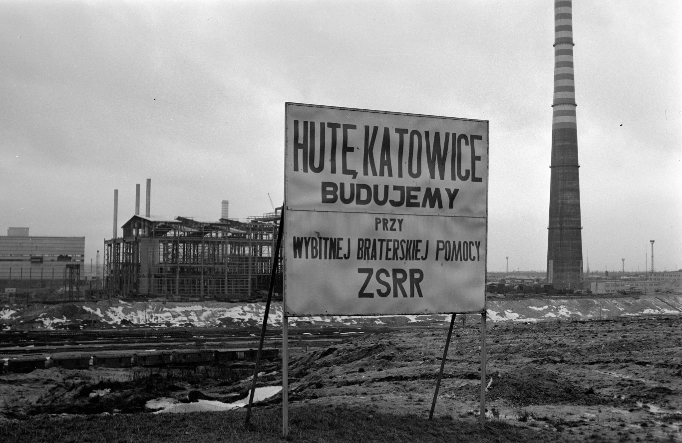 Dowód na polsko-radzieckie braterstwo z placu budowy Huty Katowice