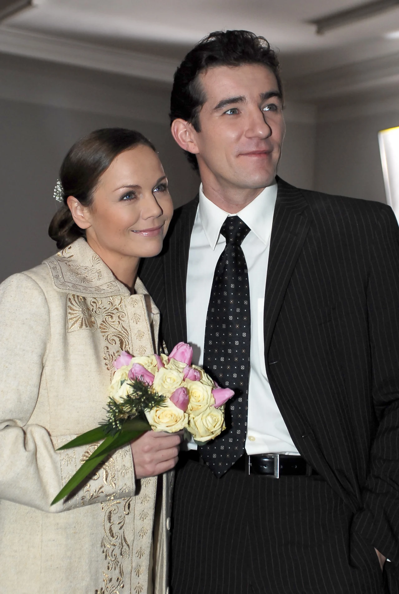 Monika Krzywkowska i Przemysław Sadowski na planie "Samego życia"