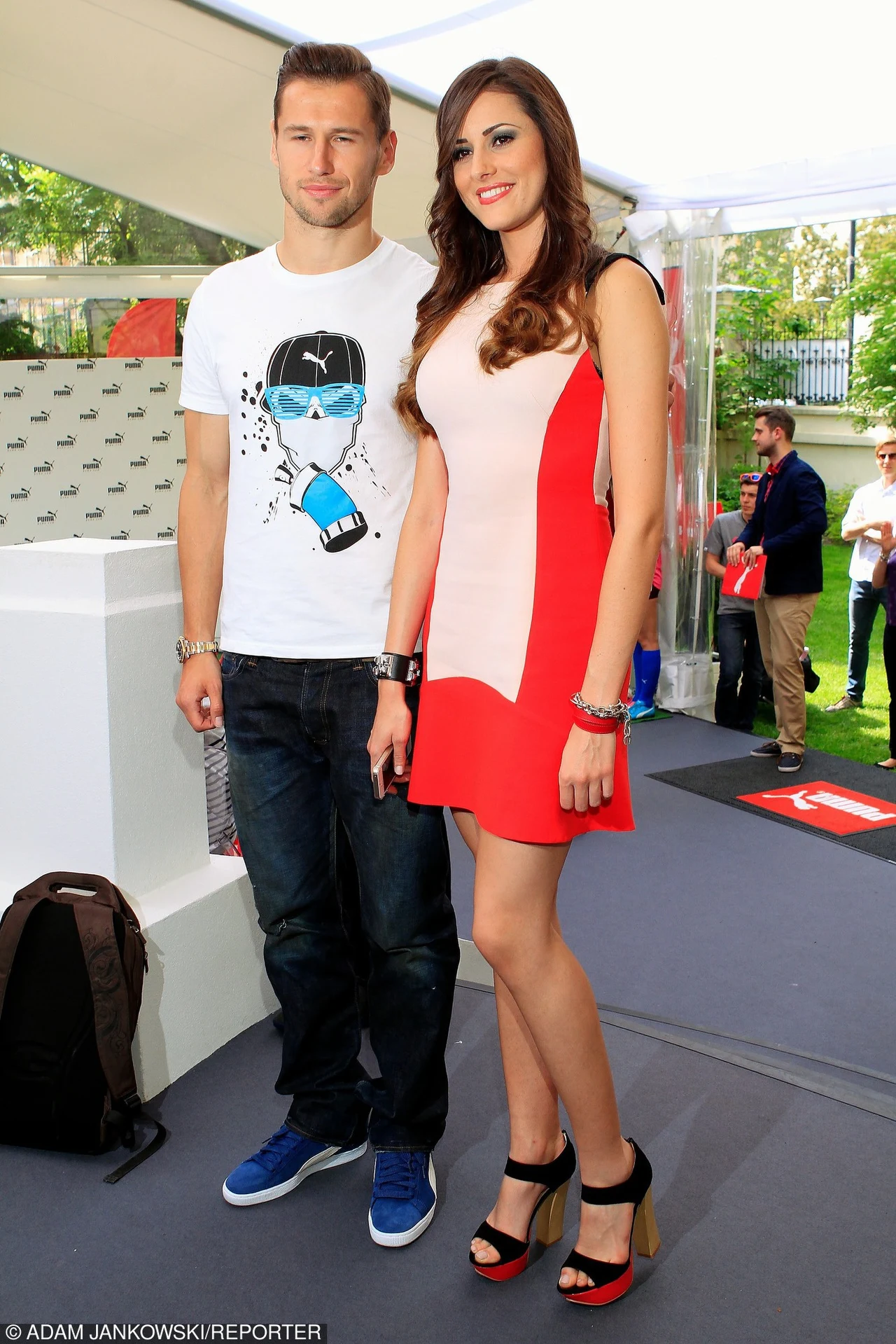 Grzegorz Krychowiak i Celia Jaunat Grzegorz Krychowiak i Celia Jaunat