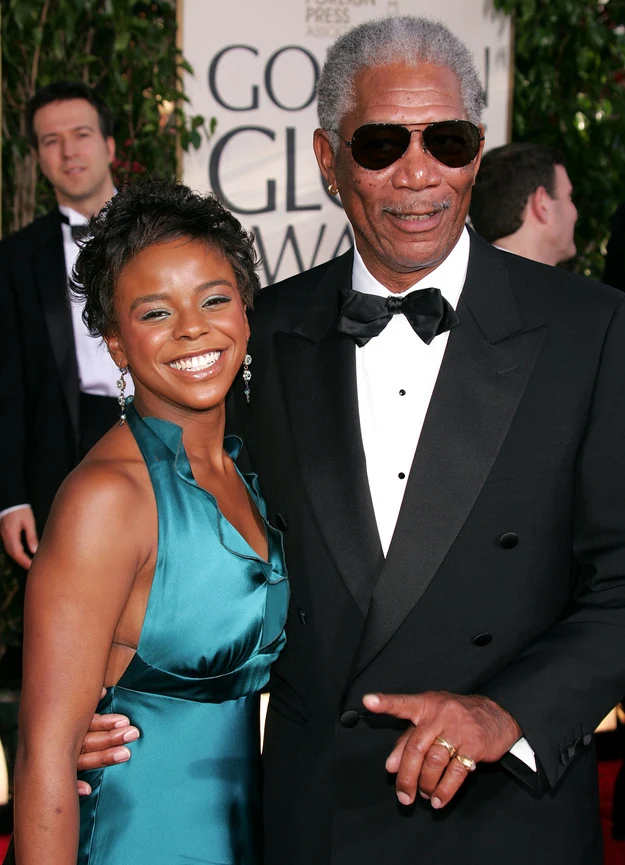 Morgan Freeman z wnuczką Morgan Freeman z wnuczką