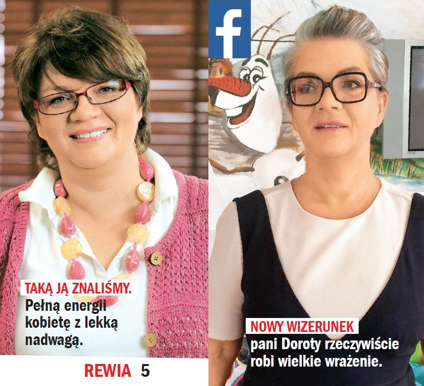 Dorota Zawadzka przed i po metamorfozie Dorota Zawadzka przed i po metamorfozie