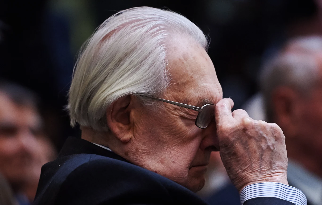Reżyser Andrzej Wajda podczas uroczystości "Epitafium pamięci ofiar Grudnia '70"