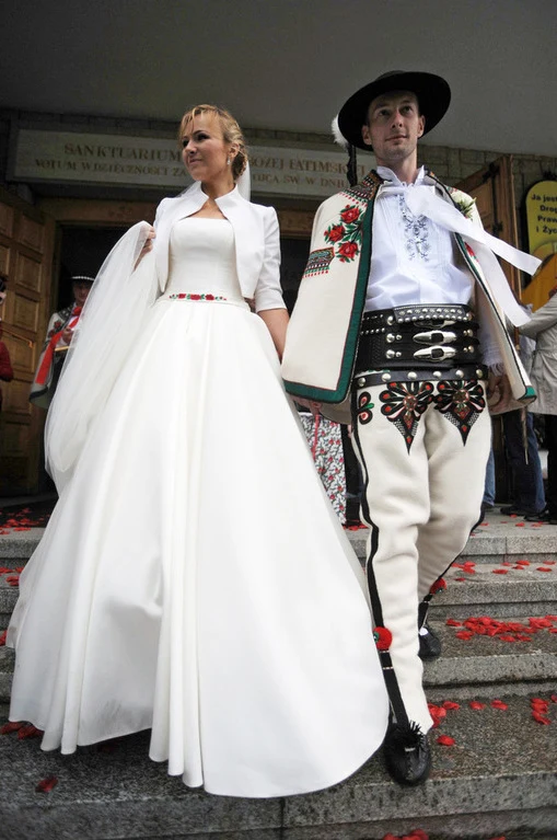 Anna Guzik z mężem