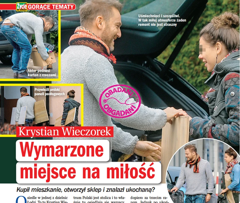 Krystian Wieczorek z tajemniczą brunetką. Screenshot z "Życia na gorąco" Krystian Wieczorek z tajemniczą brunetką. Screenshot z "Życia na gorąco"