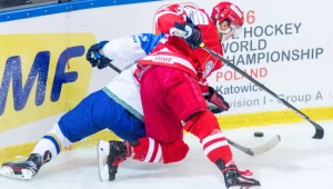 Gracz reprezentacji Polski Rafał Dutka (P) i Damir Ryspajew