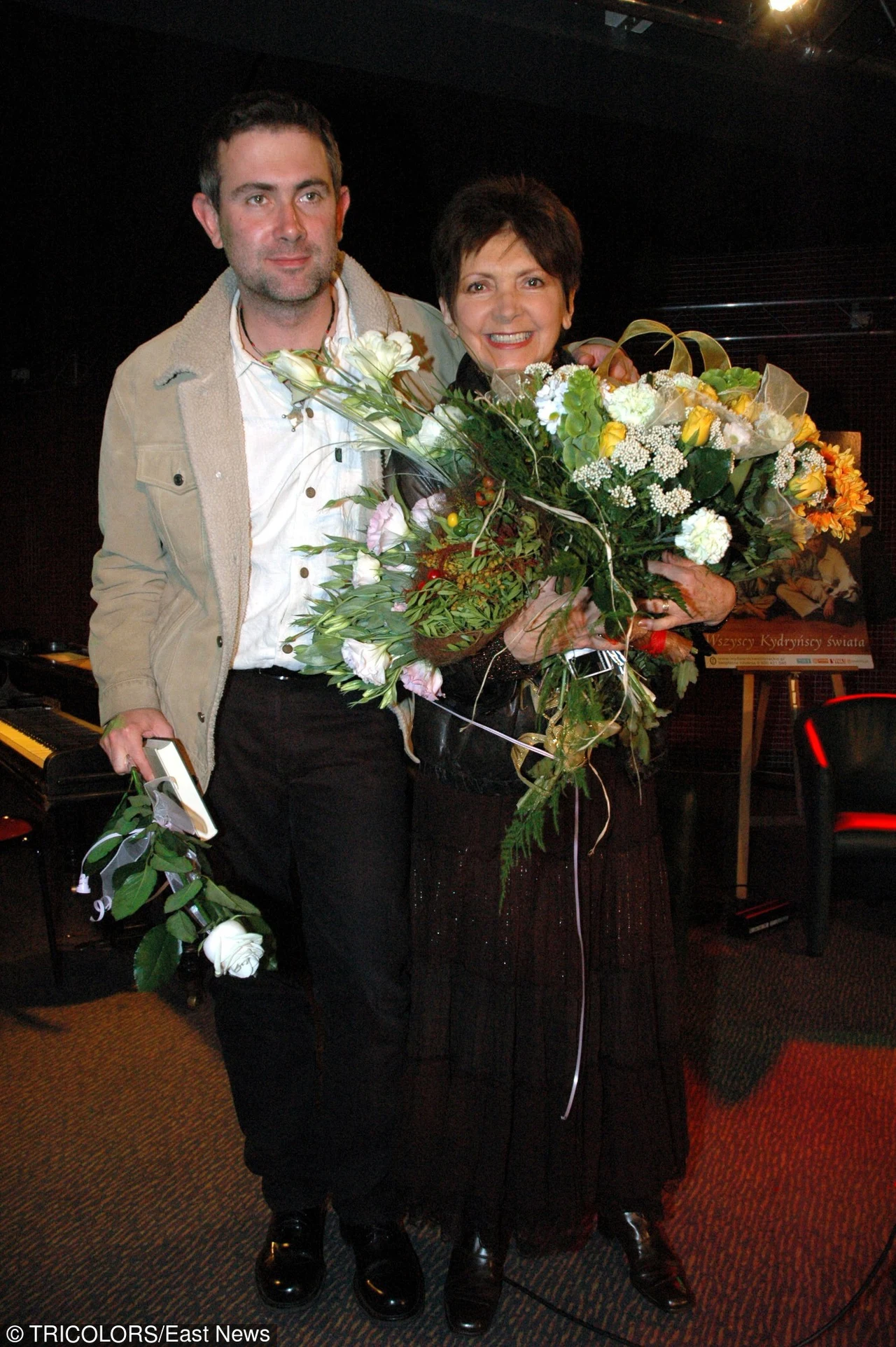 Halina Kunicka z synem Marcinem Kydryńskim