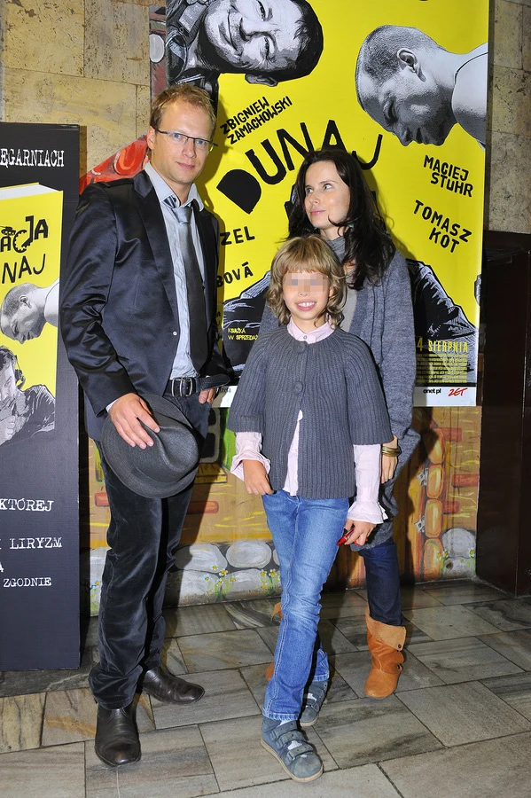 Maciej Stuhr z córką i byłą żoną