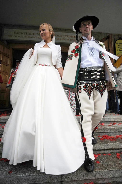 Anna Guzik z mężem