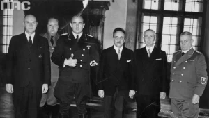 Spotkanie członków zarządu Banku Emisyjnego z niemieckim gubernatorem Hansem Frankiem (1940 r.)