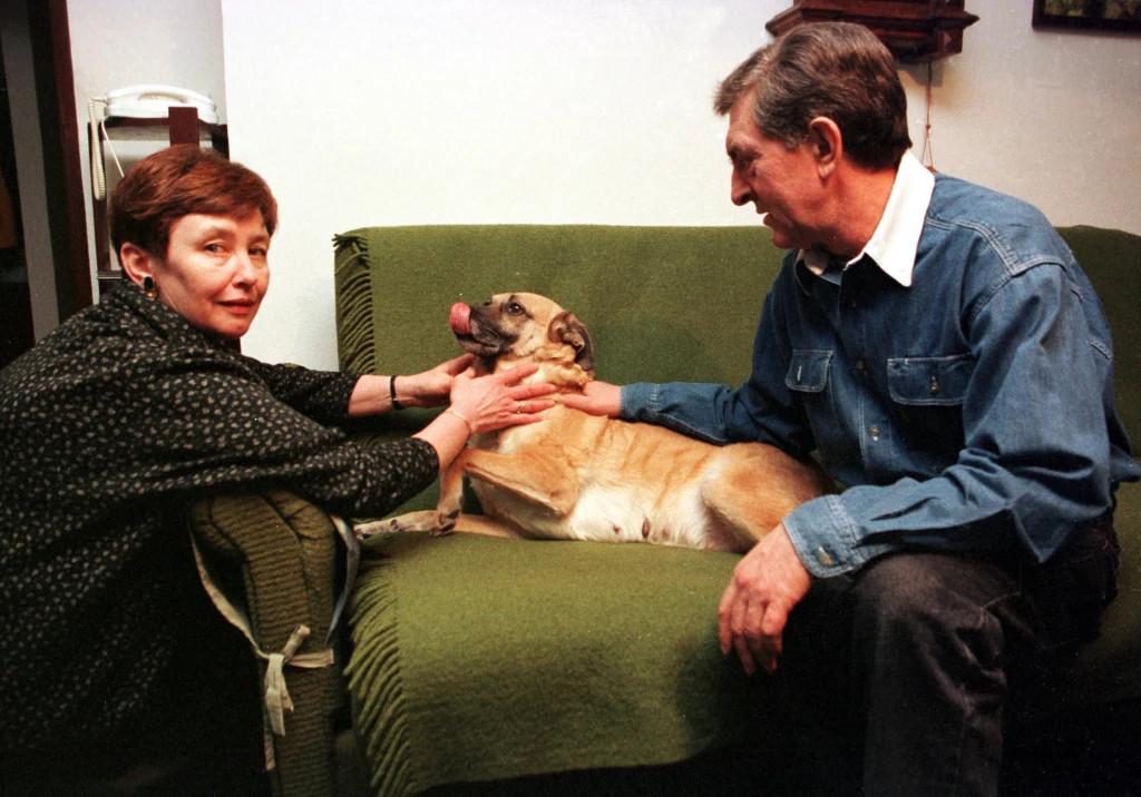 Jerzy Trela z żoną Georgetą