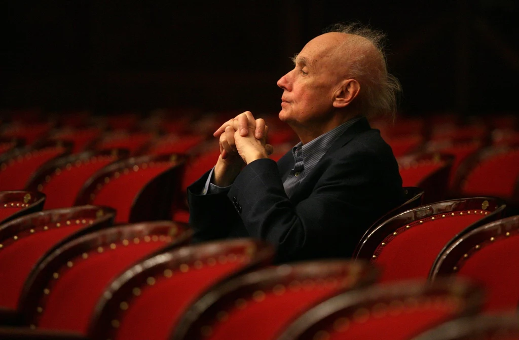 Filharmonia Narodowa w Warszawie. Wojciech Kilar przysłuchujący się próbie