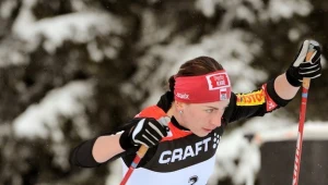 Justyna Kowalczyk podczas wspinaczki na Alpe Cermis